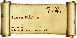 Tisza Míra névjegykártya